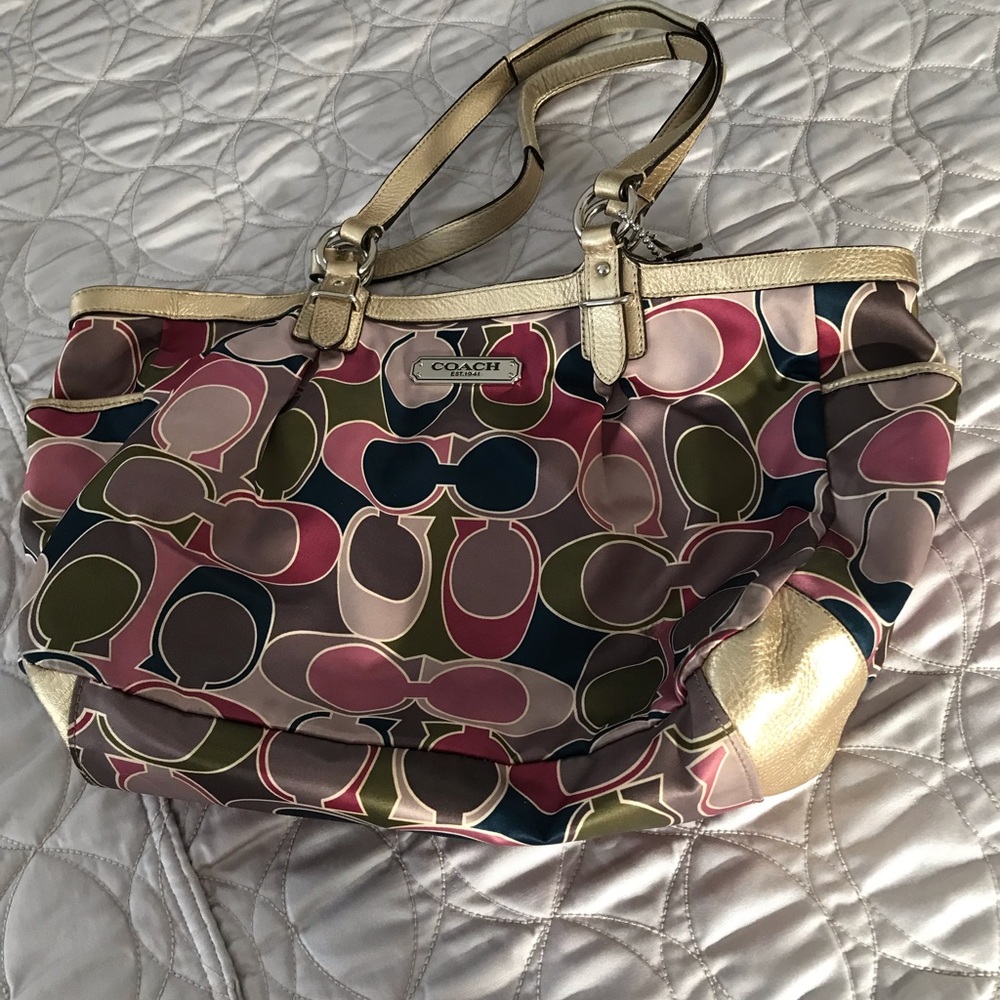 Barely under Coach bag